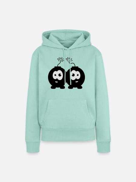 bomb_pair_c2 - Frauen Premium Bio Hoodie - Mint 