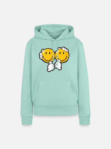 Smiley Siblings - Frauen Premium Bio Hoodie - Mint