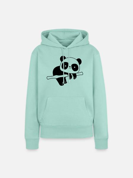 Pandabär - Frauen Premium Bio Hoodie - Mint