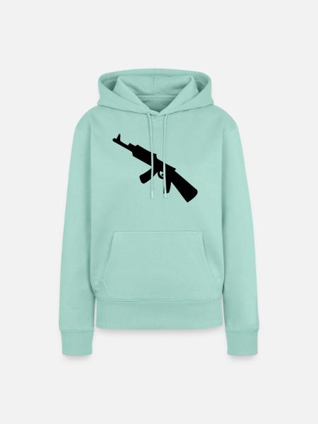 Waffe - Uzi - Frauen Premium Bio Hoodie - Mint 