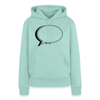 sprechblase oval - Frauen Premium Bio Hoodie - Mint  - Vorne - Julia (174cm)