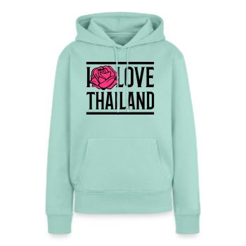 i love thailand - Frauen Premium Bio Hoodie - Mint  - Vorne - Julia (174cm)