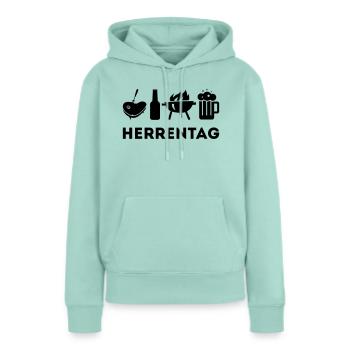 HERRENTAG HIMMELFAHRT - Frauen Premium Bio Hoodie - Mint  - Vorne - Julia (174cm)