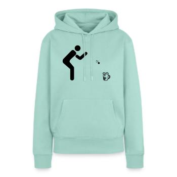 Beerpong #1 - Frauen Premium Bio Hoodie - Mint  - Vorne - Julia (174cm)