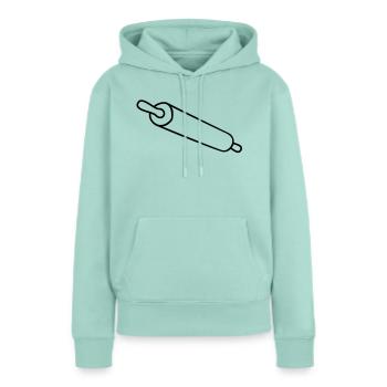 rolling_pin - Frauen Premium Bio Hoodie - Mint  - Vorne - Julia (174cm)