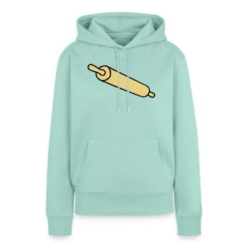 rolling_pin - Frauen Premium Bio Hoodie - Mint  - Vorne - Julia (174cm)