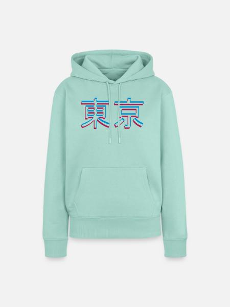 Tokyo 3D Effekt - Frauen Premium Bio Hoodie - Mint