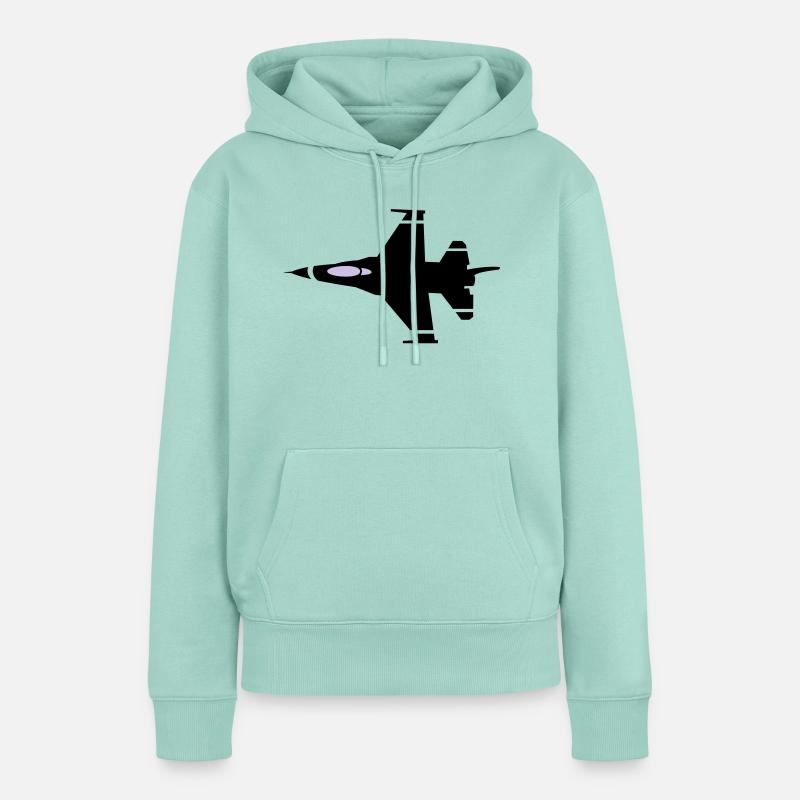 réaction volant - Sweat à capuche Premium bio Femme - menthe