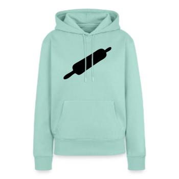 Bäcker Nudelholz - Frauen Premium Bio Hoodie - Mint  - Vorne - Julia (174cm)