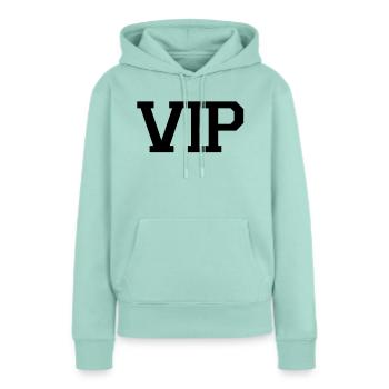 VIP - Frauen Premium Bio Hoodie - Mint  - Vorne - Julia (174cm)