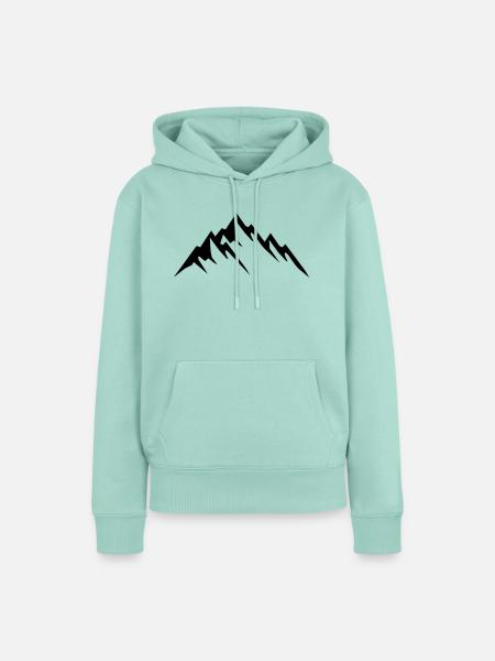 mountains design - Frauen Premium Bio Hoodie - Mint