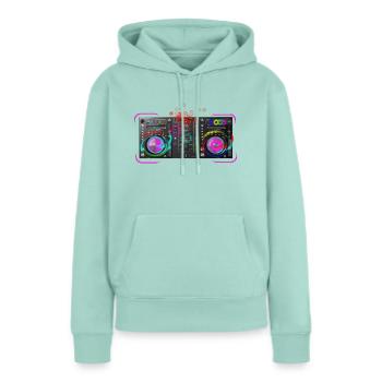 DJ Mischpult - Frauen Premium Bio Hoodie - Mint  - Vorne - Julia (174cm)