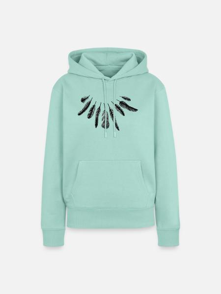 federn - Frauen Premium Bio Hoodie - Mint