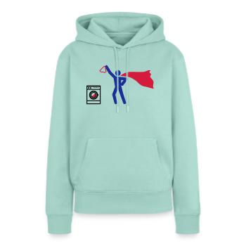 waschmaschine waschen HEH 3 farb vektor - Frauen Premium Bio Hoodie - Mint  - Vorne - Julia (174cm)