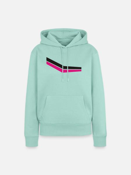 streifen - Frauen Premium Bio Hoodie - Mint 