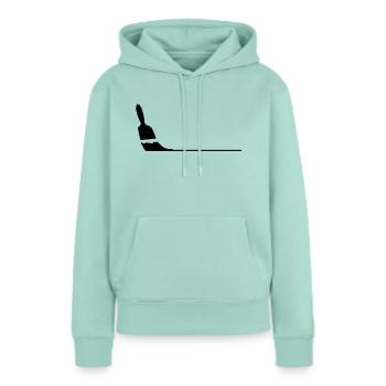 Pinsel - Frauen Premium Bio Hoodie - Mint  - Vorne - Julia (174cm)