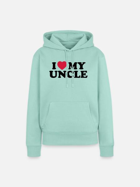 I love my uncle - Frauen Premium Bio Hoodie - Mint
