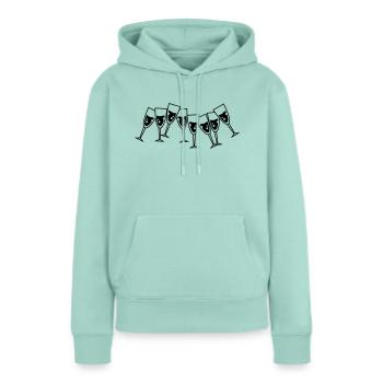 sekt glaeser - Frauen Premium Bio Hoodie - Mint  - Vorne - Julia (174cm)