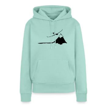 segelflugzeug - Frauen Premium Bio Hoodie - Mint  - Vorne - Julia (174cm)