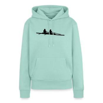 aviron double Double scull - Sweat à capuche Premium bio Femme - menthe  - Devant - Julia (174cm)