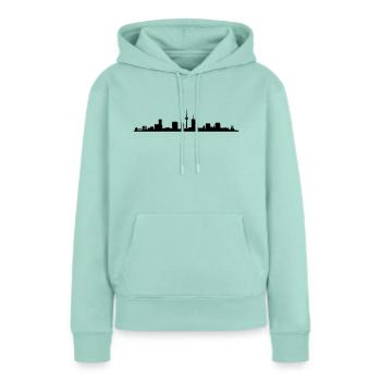 Skyline Essen NRW - Frauen Premium Bio Hoodie - Mint  - Vorne - Julia (174cm)
