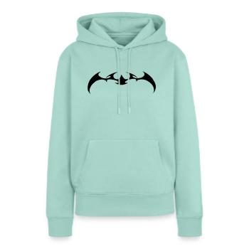 Tribal - Sweat à capuche Premium bio Femme - menthe  - Devant - Julia (174cm)