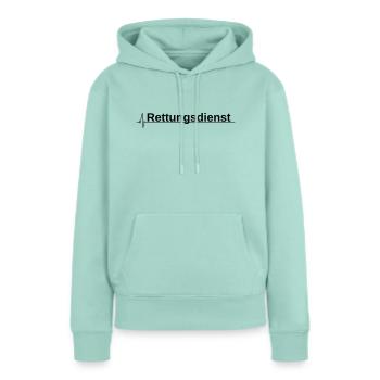 Rettungsdienst - EKG - Frauen Premium Bio Hoodie - Mint  - Vorne - Julia (174cm)