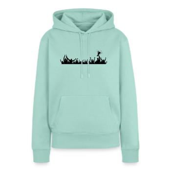 Fans Pokal - Frauen Premium Bio Hoodie - Mint  - Vorne - Julia (174cm)