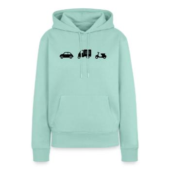 italienische Fahrzeuge - Frauen Premium Bio Hoodie - Mint  - Vorne - Julia (174cm)