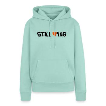 Still Loving - Frauen Premium Bio Hoodie - Mint  - Vorne - Julia (174cm)