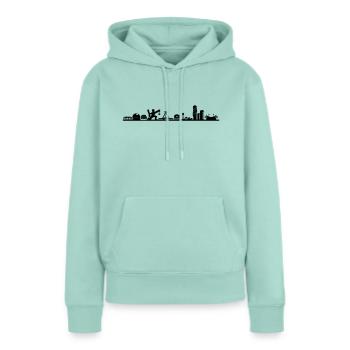 Skyline - Bochum Zeche - Frauen Premium Bio Hoodie - Mint  - Vorne - Julia (174cm)