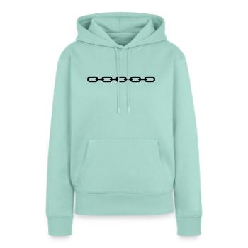 kette - Frauen Premium Bio Hoodie - Mint  - Vorne - Julia (174cm)