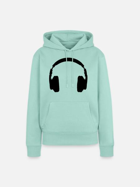 headphones - Frauen Premium Bio Hoodie - Mint 
