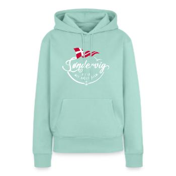 SØNDERVIG - Ma résidence secondaire - w - Sweat à capuche Premium bio Femme - menthe  - Devant - Julia (174cm)