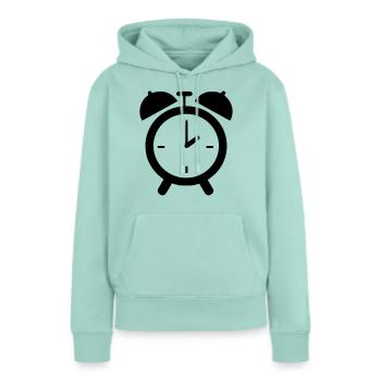 wecker - Frauen Premium Bio Hoodie - Mint  - Vorne - Julia (174cm)