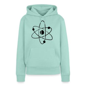 atom-logo - Frauen Premium Bio Hoodie - Mint  - Vorne - Julia (174cm)