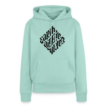 illuminati diamond - Frauen Premium Bio Hoodie - Mint  - Vorne - Julia (174cm)