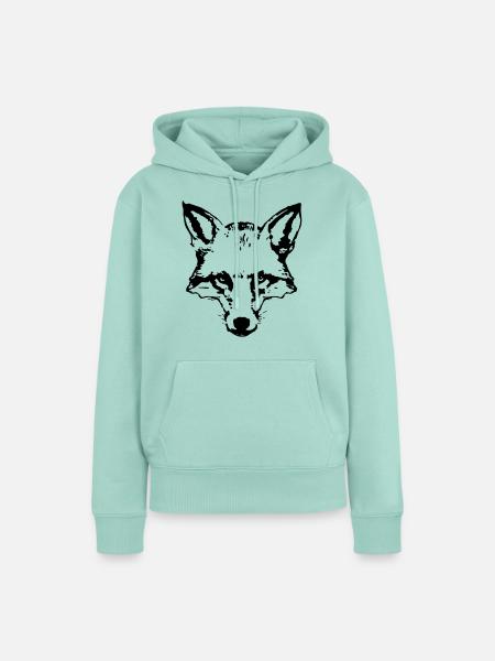 fox_head - Frauen Premium Bio Hoodie - Mint 
