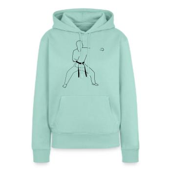 twd13 - Frauen Premium Bio Hoodie - Mint  - Vorne - Julia (174cm)