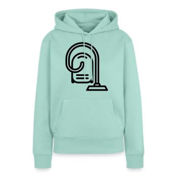 Staubsauger - Frauen Premium Bio Hoodie - Mint  - Vorne - Julia (174cm)