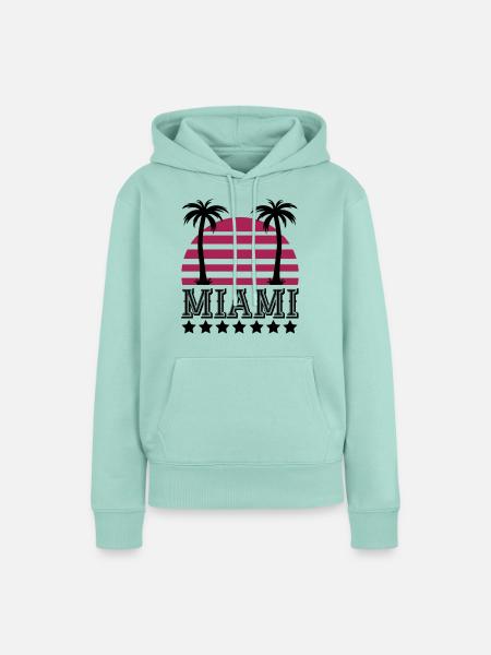miami - Frauen Premium Bio Hoodie - Mint 