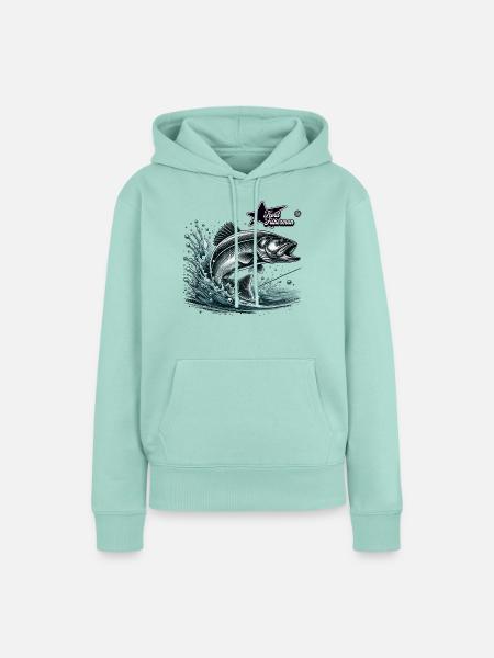Trout Fisherman - Frauen Premium Bio Hoodie - Mint