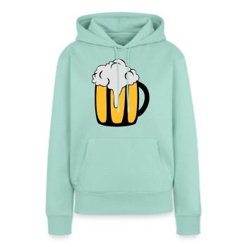 Bierglas - Frauen Premium Bio Hoodie - Mint  - Vorne - Julia (174cm)