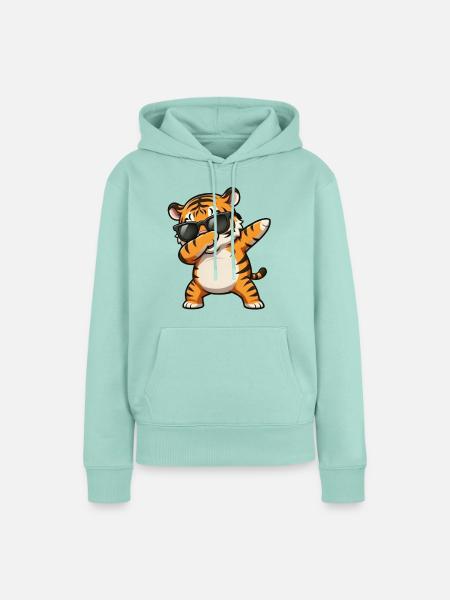 Dabbing Tiger - Frauen Premium Bio Hoodie - Mint 