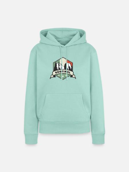 Dolomiten Südtirol Gebirge Drei Zinnen Bergsteiger - Frauen Premium Bio Hoodie - Mint 