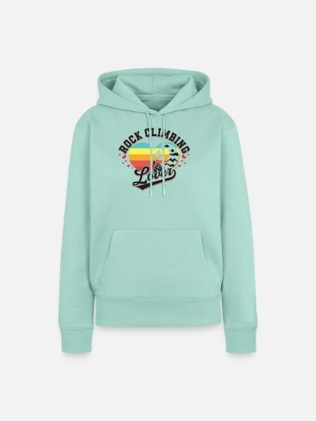 Liebhaber des Kletterns - Frauen Premium Bio Hoodie - Mint