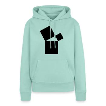 mathématique - Sweat à capuche Premium bio Femme - menthe  - Devant - Julia (174cm)