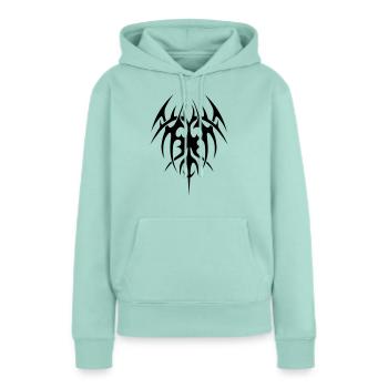 Tribal - Sweat à capuche Premium bio Femme - menthe  - Devant - Julia (174cm)