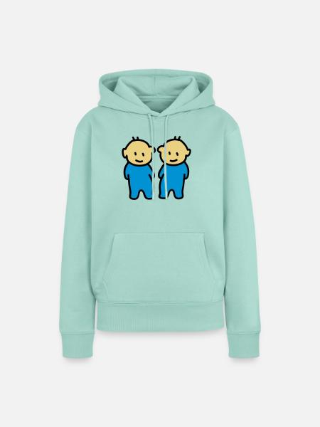 Zwillinge - Twins - Frauen Premium Bio Hoodie - Mint