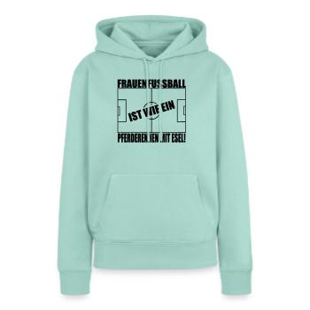 frauenfussball - Frauen Premium Bio Hoodie - Mint  - Vorne - Julia (174cm)